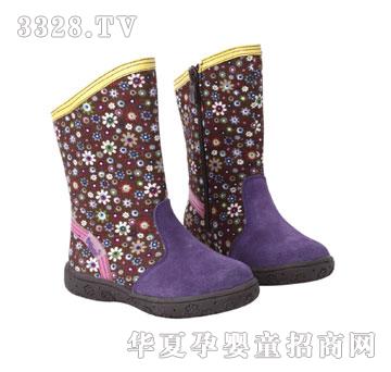 斯乃纳小童鞋碎花靴子
