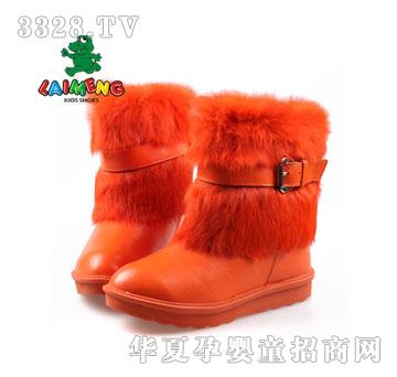 莱蒙女童棉鞋加厚皮靴