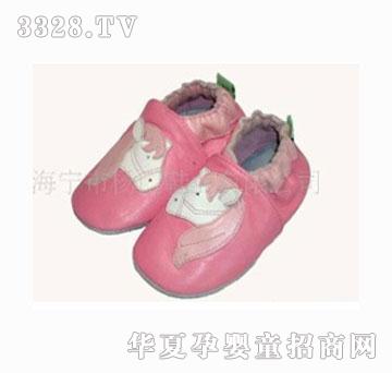 杨门粉色婴儿单鞋