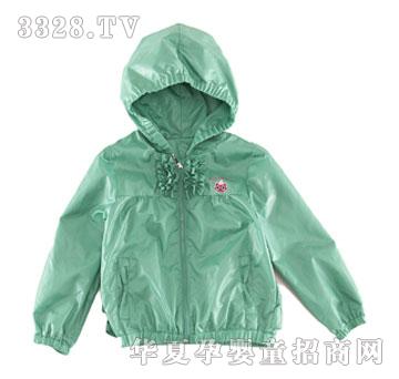 巴拉巴拉女小童化纤便服浅绿色