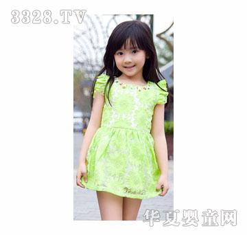小儿美荧光色连衣裙
