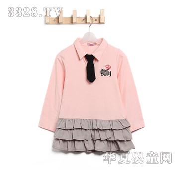 群芳会女童粉色裙