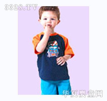 英佩尔斜袖印花衫梭织短裤