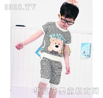 小一峰条纹童装