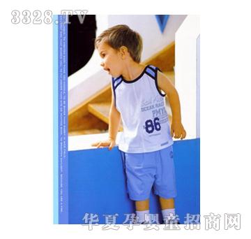 阿努拉白色男童夏装