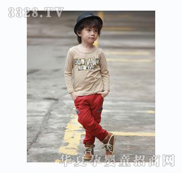 芽芽逗丁男童时尚休闲套装