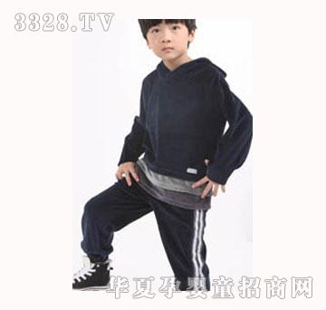 衣大衣小黑色男童运动衣
