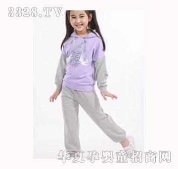 衣大衣小紫灰女童卫衣