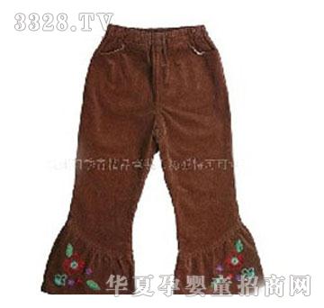 派特可可褐色男裤