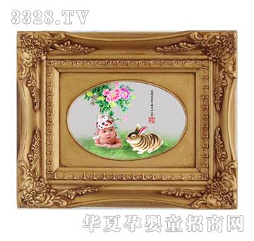 天禧兔年大吉胎毛绣