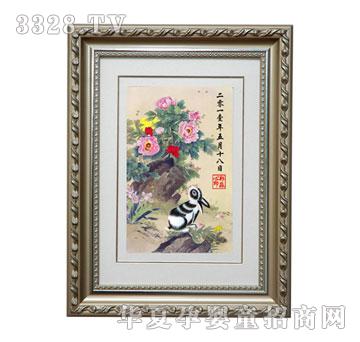 天禧玉兔春色胎毛绣