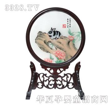 天禧兔吉鸿运胎毛绣