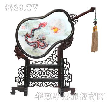 天禧攀龙晨明胎毛绣