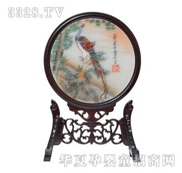 天禧鸿轩凤立胎毛绣