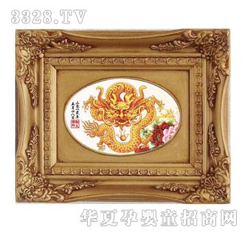 天禧盘踞娇龙胎毛绣