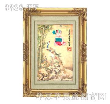 天禧鸿隐凤伏胎毛绣
