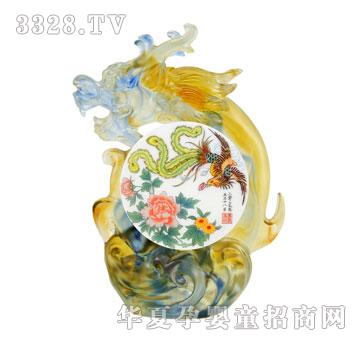 天禧六顺龙风胎毛绣