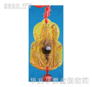 碧君宝琥珀关公车饰