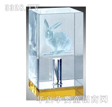碧君宝内雕全彩水晶章