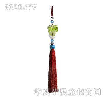 华瑞接财迎福琉璃车挂（胎发）