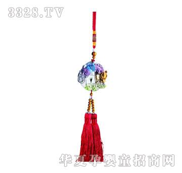 华瑞貔貅招财琉璃胎发车挂