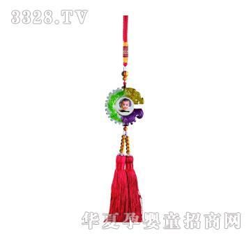 华瑞降龙辟邪琉璃胎发车挂