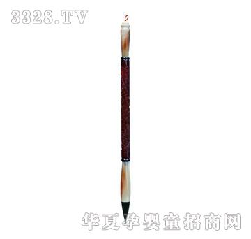 华瑞极品玛瑙龙凤牦牛角胎毛笔