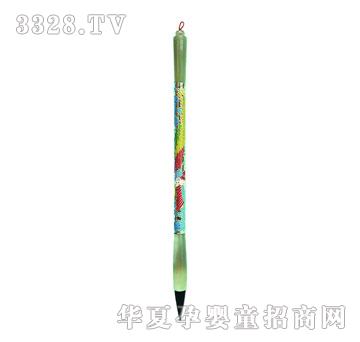 华瑞金底景泰蓝白牛角胎毛笔