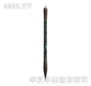 华瑞紫檀木斗式雕龙胎毛笔