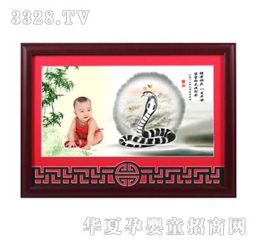 金鼎旭日东升胎毛画