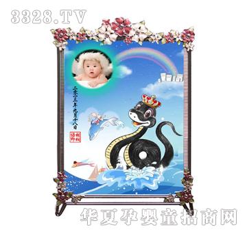 金鼎一帆风顺胎毛绣