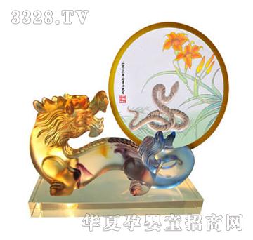 金鼎祥龙如意胎毛绣