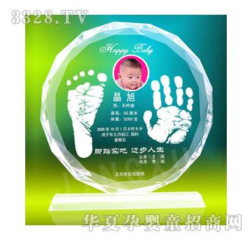金鼎花好月圆经典水晶手足印