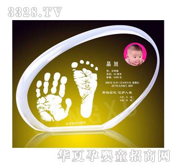 金鼎稳如泰山经典水晶手足印