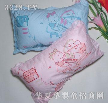 美因宝耸边印花大枕（兰色粉色）M3706