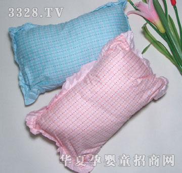 美因宝耸边印花小枕（兰色粉色）M3705