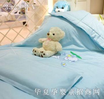 宝宝觉觉蓝色小狗四件套