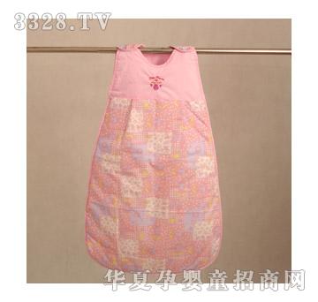 婴爱刺绣女孩粉色睡袋