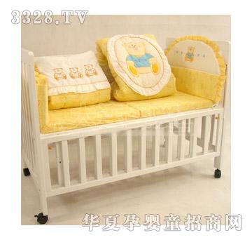 婴爱黄熊5件套加床