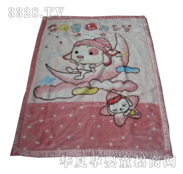 聪明谷粉色拉舍尔毛毯（袋装）
