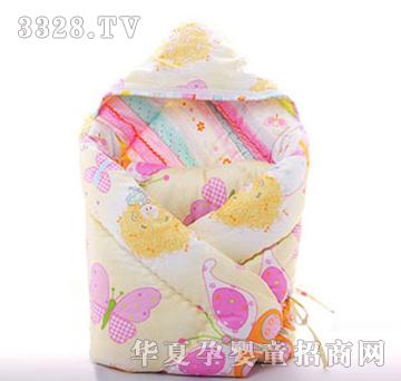 堡婴宝花色全棉婴儿抱被