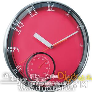 享乐家简意奢华.红.12寸金属挂钟 A22TH12A4.RD