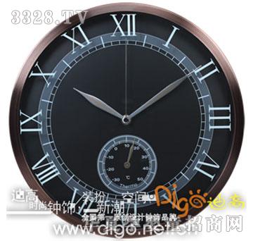 享乐家塔西亚.黑.古典.12寸金属挂钟.N08TH06A1.B