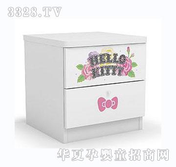 酷漫居HelloKitty梦幻玫瑰儿童床头柜