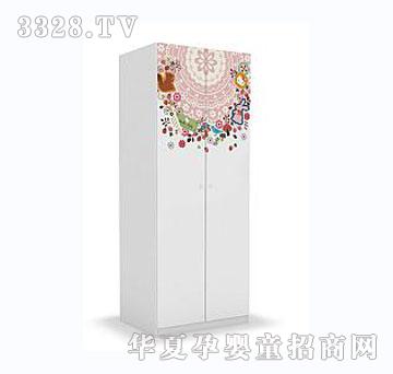 酷漫居HelloKitty春の樱儿童两门衣柜