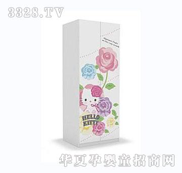 酷漫居HelloKitty梦幻玫瑰儿童两门衣柜