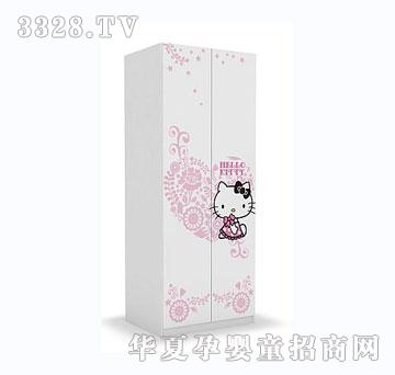 酷漫居HelloKitty洛可可风情儿童两门衣柜