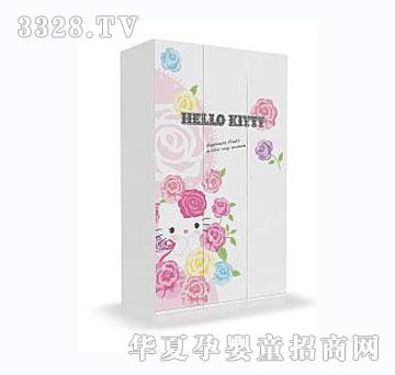 酷漫居HelloKitty花花世界儿童三门衣柜