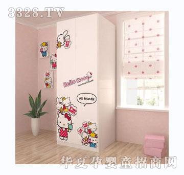酷漫居HelloKitty童学会儿童两门衣柜