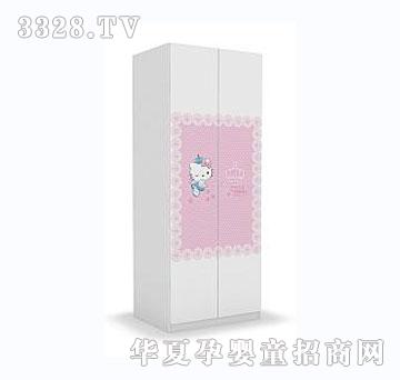 酷漫居HelloKitty花の心儿童两门衣柜